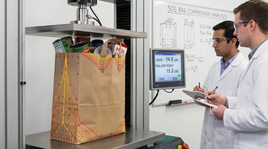 Our packaging engineers recently ran compression tests on 500 paper bags to isolate exactly why some tear under pressure while others easily hold 15 pounds of groceries.