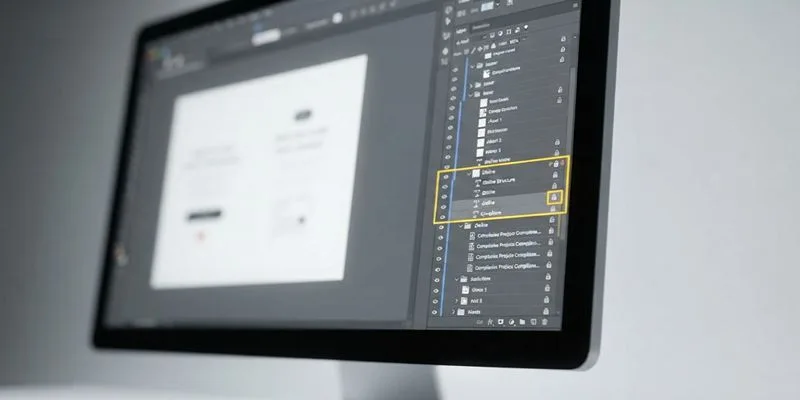 An Adobe Illustrator layers panel with the dieline, structure, and compliance layers locked