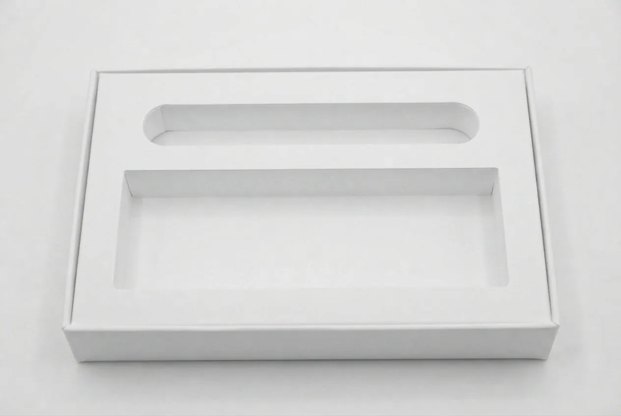 A board cradle folded inside a printed box