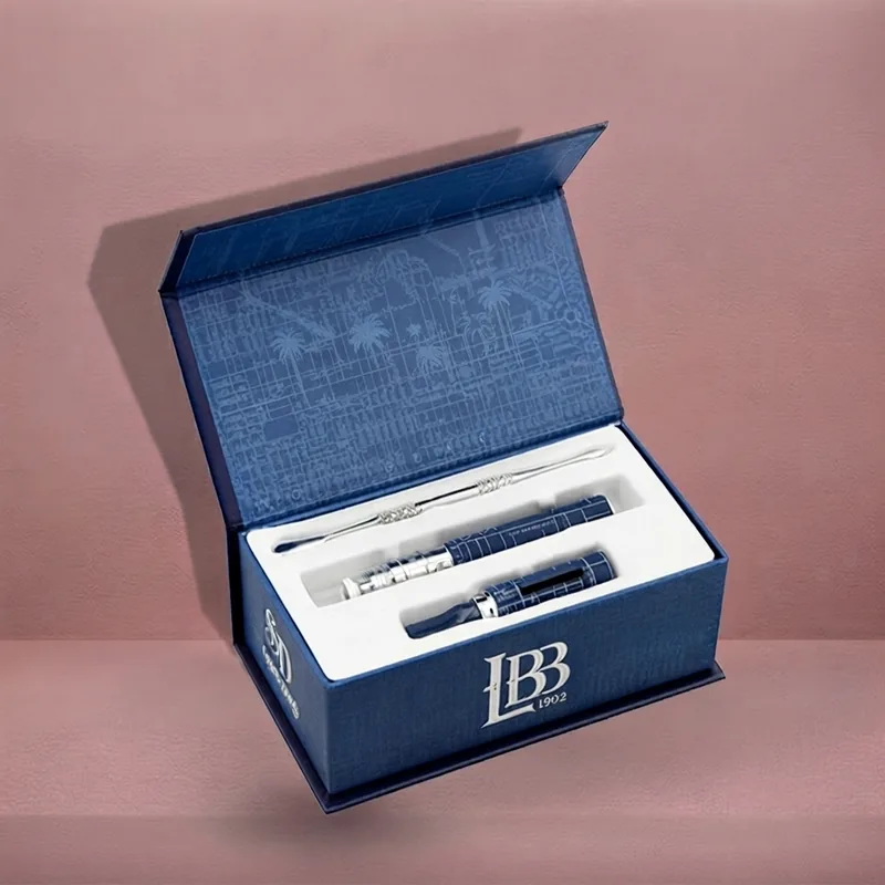 A magnetic book box, hinged open