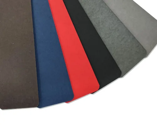 Dyed-through colored board