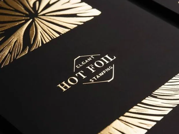Hot Foil finish on a rigid box