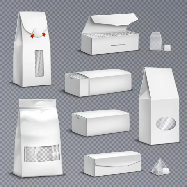 A 3D box model on screen — a rotating openable white dummy