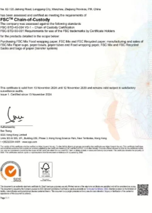 SGS certified