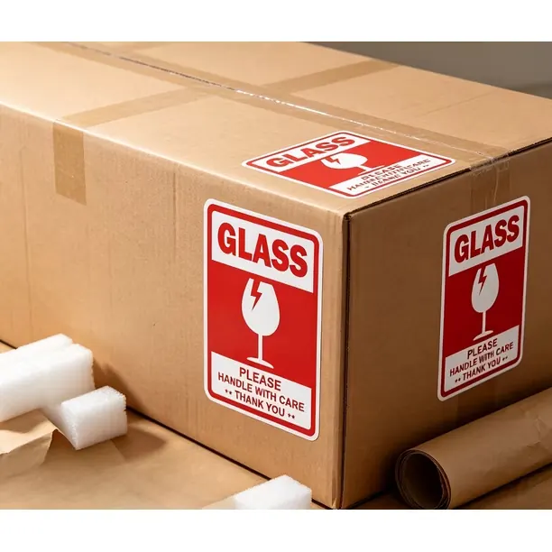 A die-cut insert cradling a glass bottle